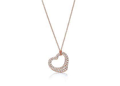 CZ Studded Heart Shape Pendant